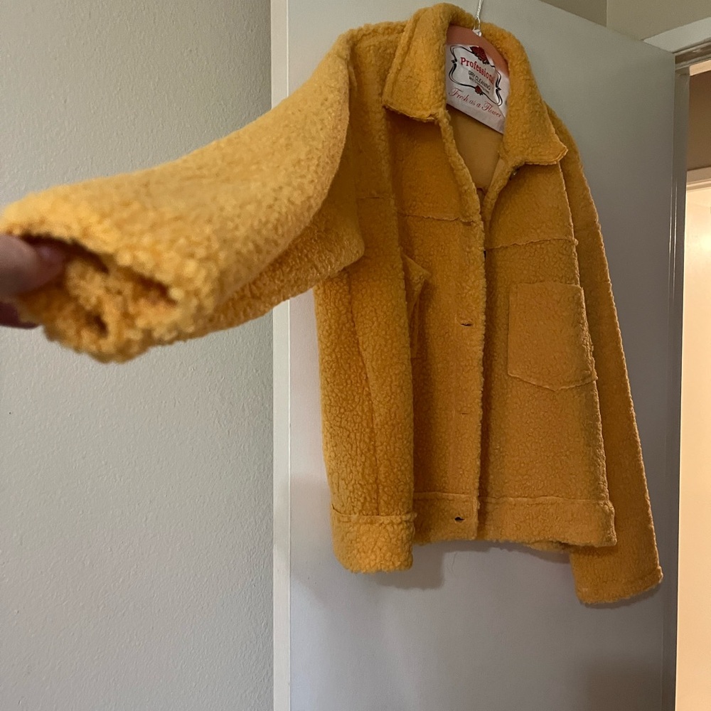Cozy Yellow Sherpa Jacket